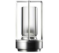 Agwuoetr 1 Piece Rechargeable Crystal Lamp Bedside Table Bedroom Led Touch Table Lamp Restaurant Decoration Atmosphere Night Light Silver