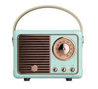 Agwuoetr 1 Piece Retro Bluetooth Speaker Sound Stereo Portable Mini Travel Music Player Blue
