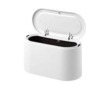 Agwuoetr 1 Pieces Mini Trash Can Compact Design Mini Cosmetic Bucket Plastic Tabletop Trash Can
