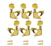 Agwuoetr 1 Set Oval Head Fully Enclosed Folk Guitar String Winder Tuning Keys Easy To Use