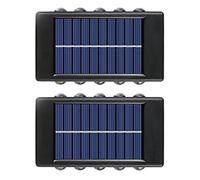 Agwuoetr 10 LED Solar Wall Lamp Outdoor Waterproof Up&Down Luminous Lighting Garden Solar Lights Stairs Fence Sunlight Lamp Light