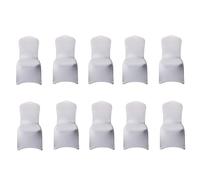 Agwuoetr 10 Piece Chair Cover Stretch Slipcovers White Polyester Dining Chair Decoration Covers For Wedding