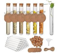 Agwuoetr 100 Test Tube With Cork 16x100mm Test Tubes With Cork Plastic For DIY Craft Candy Liquids Spices Flowers