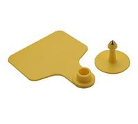 Agwuoetr 100Pcs Cow Cattle TPU Ear Tag Signs Without Words Ear Tags Typing Copper Head Earrings Farm Animal Identification Card