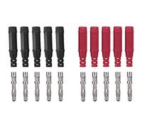 Agwuoetr 10Pcs 4mm Banana Plugs Solder DIY Banana Plug Male Connectors Adapters for Multimeter Test Leads Probes