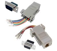 Agwuoetr 10Pcs DB9 to RJ45 Modular Adapter, DB9 to RJ45 Female Jack Ethernet Adapter Easy to Use