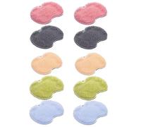 Agwuoetr 10PCS Exfoliating Bath Massage Brush Bathroom Non-Slip Mat Silicone Foot Brush Lazy Bath Artifact