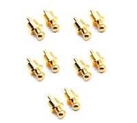 Agwuoetr 10Pcs Gold Plated Plug Cap Short-Circuit Socket, Phono Connector Shielding Jack Socket Protect Cover Caps