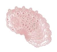 Agwuoetr 10Pcs Lace Doilies for Tables Embroidered Lace Placemats Vintage Crochet Doilies Exquisite Retro Victorian Table Mat Easy to Use Pink
