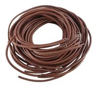 Agwuoetr 10Piece Flat Leather Strip Cord Braiding String 0.5mm Dark Brown Espresso Sewing Machine Belt Parts