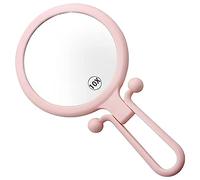 Agwuoetr 10X Handheld Magnifier, Double Sided Folding Makeup Mirror, Portable Handheld Mirror with Adjustable Handle(Pink)