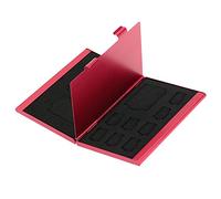 Agwuoetr 12 in 1 Aluminum Storage Box Bag Memory Card Case Holder Wallet Large Capacity For 4 * SD SDHC SDXC MMC 8 * TF SIM Card