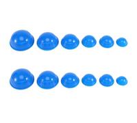 Agwuoetr 12Pcs Blue Health Care Vacuum Cupping Cups Silicone Suction Cup Massage