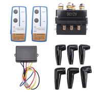 Agwuoetr 12V 500A Winch Solenoid Relay Contactor+ Wireless Winch Remote Control Kit for Truck ATV 5500-12000Lbs Winch (500A)