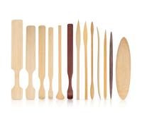Agwuoetr 13-Piece Wooden Clay Sculpting Tools Set Clay Paddle, Modeling Pottery Multi-Shape Carving & Smoothing Smooth Polished Beechwood Ideal for Artists & Beginners