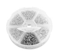 Agwuoetr 1390Pcs O Ring Connectors Metal Open Jump Rings Set Metal Jump Rings for Jewelry Making Connectors,Silver