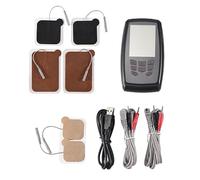 Agwuoetr 1Set 24 Modes EMS Electric Muscle Stimulator Tens Unit Machine Physiotherapy Electronic Pulse Therapy Massager Black