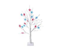 Agwuoetr 1Set 4Th of July Decorations USB/Battery Operated Light Plastic+LED with 24 Red White LED Star Lights