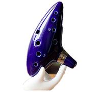 Agwuoetr 1Set Alto C Key Flute Legendary Professional Musical Instrument Smoked Blue 12 Hole Ceramics Musical Instrument