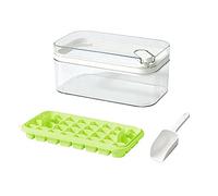 Agwuoetr 1Set Ice-Cube Tray with Lid and Bin Ice-Cube Trays for Freezer 32 Pcs Ice-Cube Mold Plastic