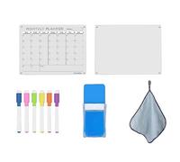 Agwuoetr 1Set Magnetic Acrylic Calendar For Fridge Clear Fridge Calendar And Memo Magnetic Planning Boards Set Pen +Towel