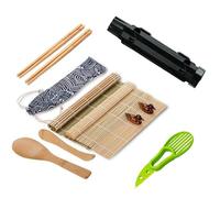 Agwuoetr 1Set of Sushi Maker Set Sushi Mold Roller Kit Vegetable Meat Rolling Bamboo Mat DIY Kitchen Tool Accessories