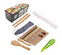 Agwuoetr 1Set Sushi Maker Set Sushi Mold Roller Kit Vegetable Meat Rolling Bamboo Mat Plastic DIY Kitchen Tool Accessories