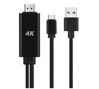 Agwuoetr 2 in 1 USB C 3.1 Type-C to -Compatible 4K 30Hz Adapter Cable Adapter Cable with USB Power for Phone Connected to Projector TV