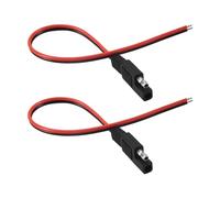 Agwuoetr 2 Pcs 18AWG SAE Extension Cable 2-Pin SAE Quick Connector Disconnect Plug 10A Solar Battery Panel SAE Plug Wire 1Ft/30cm