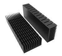 Agwuoetr 2 Pcs 40mm Heatsink Kit 120mm x 40mm x 20mm, Cooler Aluminum Heatsink for Cooling LED Peltier Thermal Module
