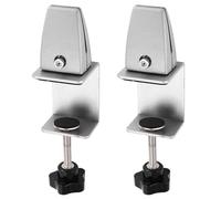 Agwuoetr 2 Pcs Office Desk Divider Clamp Privacy Screen Clip Holder Bracket Screen Baffle Clamp Partition for Table Clamp -Silver