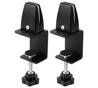 Agwuoetr 2 Pcs Office Desk Divider Clamp Privacy Screen Clip Holder Bracket Screen Baffle Clamp Partition for Table Clamp -Black