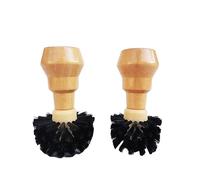 Agwuoetr 2 Piece Coffee Machine Powder Bowl Cleaning Brush Solid Wood Handle Cleaning Brush