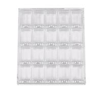 Agwuoetr 20 Girds Acrylic Makeup Organizer Nail Art Storage Box Clear Display Case Organizer Holder For Jewelry Nail Rhinestone Beads Box Transparent