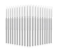 Agwuoetr 20 PCS Ceramic Needle Shaped Clay Carving Tool Silver Metal Stainless Steel Clay Needle Polymer Detail Pottery Tool Kit for Carving,Carving