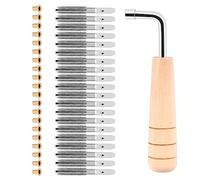 Agwuoetr 20 Pcs Tuning Pin Nails and 20Pcs Rivets,with L-Shape Tuning Wrench,for Lyre Harp Small Harp Musical Stringed Instrument