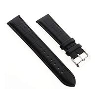 Agwuoetr 20mm Watch Spare PU Black Bracelet Watch Strap Band