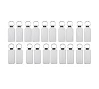 Agwuoetr 20Pack Glitter PU Leather Keychain Heat Transfer Keyring Double-Sided Sublimation Blank