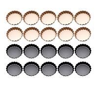 Agwuoetr 20Pcs Mini Tart Pans with Removable Bottom Mold 4 Inch Round Non-Stick Tart Pans Suitable for Cake, Dessert Baking, Etc. Reusable