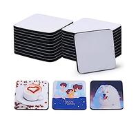 Agwuoetr 20PCS Square Sublimation Blanks Coasters,3.5 X 3.5 Inch/5MM for Thermal Sublimation Painting Heat Transfer