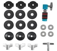 Agwuoetr 21PCS Cymbal Replacement Accessories with Hi-Hat Clutch,Drum Cymbal Felt Pads Include Wing Nuts Replacement for Drum Set