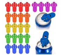 Agwuoetr 24 PCS Manual Easy Can Opener Colorful Drink Can Protector Cap for Cokes Beer Tab
