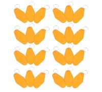 Agwuoetr 24 Pcs Vintage Motel Keychain DIY Blank Hotel Keychains Heat Transfer Blank Keychains Bulk Sublimation (Orange)