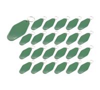 Agwuoetr 24 Pcs Vintage Motel Keychain DIY Blank Hotel Keychains Heat Transfer Blank Keychains Bulk Sublimation (Green)