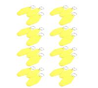Agwuoetr 24 Pcs Vintage Motel Keychain DIY Blank Hotel Keychains Heat Transfer Blank Keychains Bulk Sublimation (Yellow)
