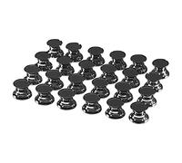 Agwuoetr 24 Piece DIY Crystal Epoxy Resin Drawer Knob Base DIY Resin Drawer Handle Accessories DIY Resin Handle Alloy Base in Bulk (Black)