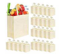 Agwuoetr 25 Pack Reusable Grocery Bags, Non Woven Foldable Shopping Bags with Handles Tote Bags Portable Shoulder Bags Easy to Use
