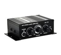 Agwuoetr -270 AK270 12V Mini HIFI Power Amplifier Audio Home Car Theater Amplifier 2 Channel Amplifier USB/SD AUX Input