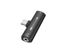 Agwuoetr 2In1 USB Type-C to 3.5mm Earphone Adapter PD60W Fast Charge Headphone Audio Converter 16Bit/48KHz Digital Decoder Easy Install Easy to Use Black