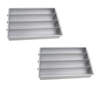 Agwuoetr 2PCS Cake Mold Box Cutting Strip Mold Snowflake Cake Split Case Baking Accessories Silver